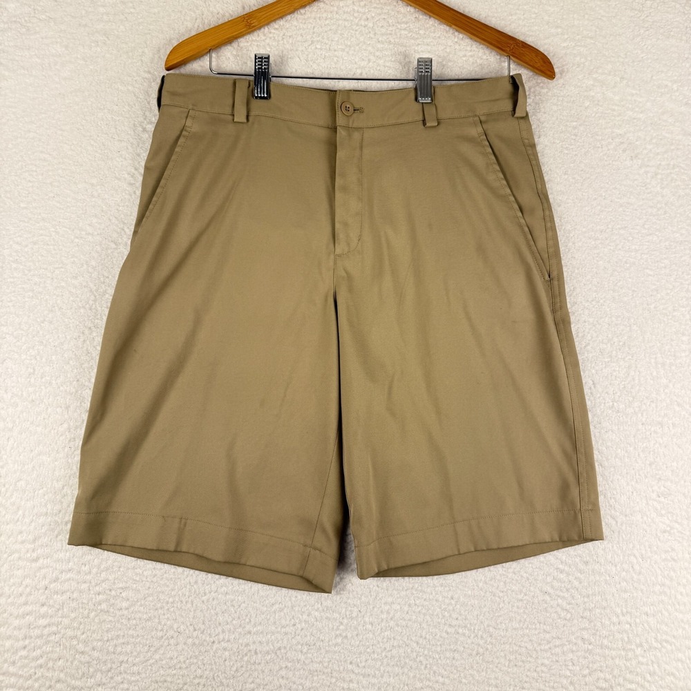 Nike DRi-Fit‎ Golf Shorts Men's 30 Brown Stretch Mid-Risen 10 Inch Inseam *Read